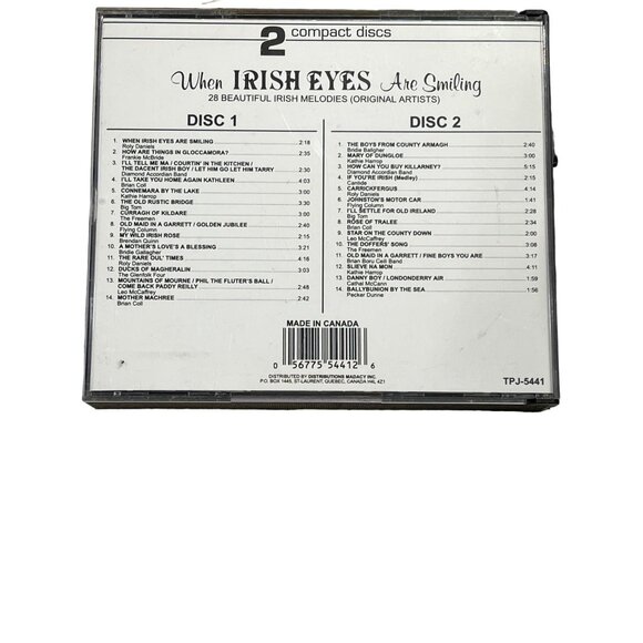 When Irish Eyes Are Smiling Vol. 1 & 2 CD Set  28 Irish Melodies Original Artist - Picture 3 of 5